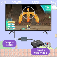 Convertisseur Bitfunx N64 720P HD S-video SV/AV HDTV pour N64 SNES SFC NGC avec commutateur de format d'image, accessoires de jeu rétro