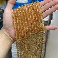 Perles rondes en citrine naturelle, perles de pierres précieuses polies pour la fabrication de bijoux, bracelets et colliers DIY, couleur : 10 11