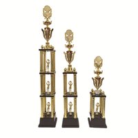 Trophée en plastique personnalisé avec un design antique/moderne et impression par gravure pour les événements professionnels d'entreprise