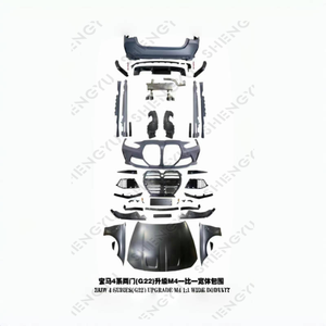 Pare-chocs de voiture PP pour BMW Série 4 G22 <span class=keywords><strong>2020</strong></span>+ Mise à niveau au style M4 avec pare-chocs, ailes, capot - Product Image 2