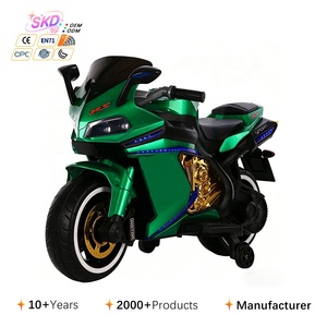 Moto électrique pour enfants, grande taille, 2-10 ans, garçon et fille, bébé peut s'asseoir sur une voiture jouet à double batterie rechargeable - Product Image 1