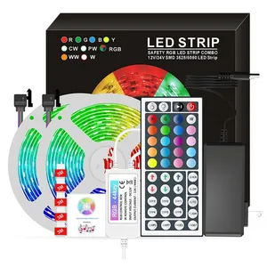 Bande lumineuse Flexible à LED avec télécommande IR, 16, 4 pieds, 5m, 32 pieds, 10m, changement de couleur, 44 touches, rvb SMD5050, 300 LED, rétro-éclairage TV