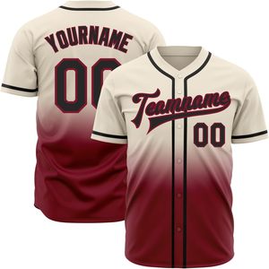 Custom Gradient <b>Baseball</b> Jersey Sublimated Print Breathable Unisex Short Sleeve Team Uniforms Regular Fit Sports Fan Apparel - Product Image 1