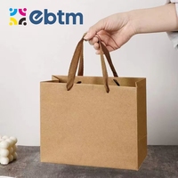 Sac en papier kraft de luxe recyclable, emballage personnalisé avec logo, sac cadeau pour vêtements, sac de shopping avec poignée