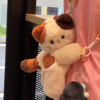 Tas Selempang Boneka Stitch Lucu, Tas Bahu Hewan Boneka Lembut, Tas Selempang Boneka Berbulu Desain Peluk untuk Hadiah Anak Perempuan