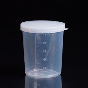 โอเคย์เม แก้วตวงพลาสติก 30 มล. 50 มล. 100 มล. พร้อมฝาปิด มีขีดบอกปริมาตร สำหรับใช้ในห้องปฏิบัติการ - Product Image 3