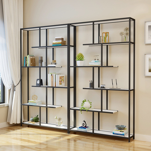 Estantería de exhibición de hierro forjado, estante de partición de suelo, sala de estar, multicapa, adornos simples, almacenamiento para porche - Product Image 3