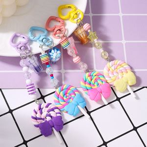 Bonito Llavero de Resina con Diseño de Caramelo y Piruleta, Colgante para Mujeres y Niñas, Adorno para Bolso, Regalo de Joyería - Product Image 2