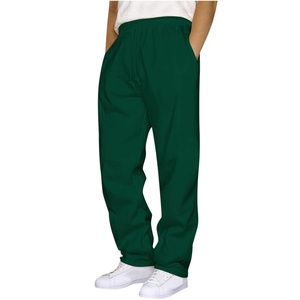 Pantalon de jogging unisexe personnalisé à bas ouvert, coupe large, avec cordon de serrage, poches, noir, respirant, décontracté, pour l'été - Product Image 4
