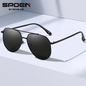SPOEN Gafas de sol de piloto para hombre, montura completa, polarizadas, protección solar UV400, gafas para adultos - Product Image 1