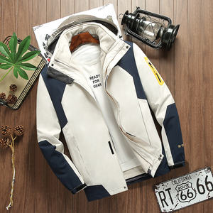 Chaqueta acolchada tres en uno para parejas, resistente al viento e impermeable, talla grande, para ocio, deportes al aire libre, chaqueta a juego de colores, moda, tendencia - Product Image 1