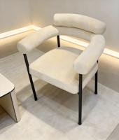 Chaise de salle à manger en tissu au design moderne et épuré, sièges tendance pour café, idéale pour l'extérieur, l'école, la villa, la salle de sport, l'hôpital, la chambre et le salon