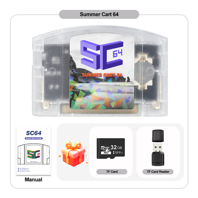 Retro Game Accessories SummerCart64 for N64 Games ABS GameCartridge EverDrive64Drive for Nintendo64 Game Consoles