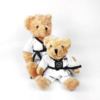Ours en peluche avec logo personnalisé ceinture d'arts martiaux de Taekwondo pour un événement de karaté ou un cadeau de la salle d'arts martiaux