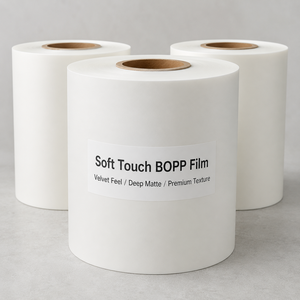 <span class=keywords><strong>Película</strong></span> BOPP Suave al Tacto Antiarañazos, <span class=keywords><strong>Película</strong></span> de Laminación Térmica de Gamuza Mate para Impresión de Cajas de Pastel - Product Image 1