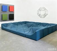 Kreatives Modulares Sofa Modernes Wohnzimmer-Modulsofa Dune-Sofa-Set Design Maßgefertigtes Sofa-Set Samt-Schwamm-Sofa