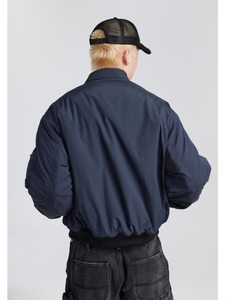 Blouson Bomber Vintage à Revers Style Américain Ma1 <span class=keywords><strong>Court</strong></span> pour <span class=keywords><strong>Homme</strong></span> – Coupe Ample Décontractée, Uniforme de Baseball Polyvalent - Product Image 3