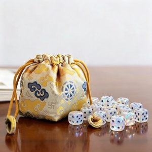 HIMORE Sacs de rangement pour dés portables, faits main, de haute qualité, élégants, vintage, multifonctionnels, avec cordon de serrage, pour <span class=keywords><strong>poker</strong></span> et activités de plein air - Product Image 3