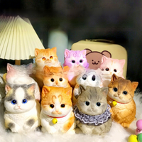Jouet Squishy Chat Réaliste Géant 709g en TPR, Figurine Chaton Douce et Moelleuse à Presser, Ornement de Bureau Esthétique, Anti-Stress