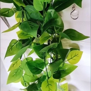 Artificial Pothos <b>Leaves</b> 200cm+ Silk Flower Vine <b>Decorative</b> <b>Wall</b> Hanging Greenery For Air Conditioner Pipe Concealment - Product Image 2