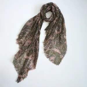 Bufanda de lana pintada a mano de invierno personalizada para mujer, bufandas de pashmina de Cachemira con borlas suaves y cálidas para exteriores, chal