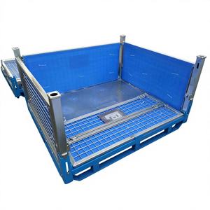 Conteneur en treillis soudé en acier Q235, galvanisé à chaud, revêtement en poudre, robuste, personnalisé, pour stockage industriel - Product Image 2