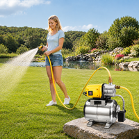 Pompe à jet d'eau domestique automatique 800W, débit élevé 3200L/h, pression de refoulement 40m, unité assemblée avec réservoir pour ferme et cour