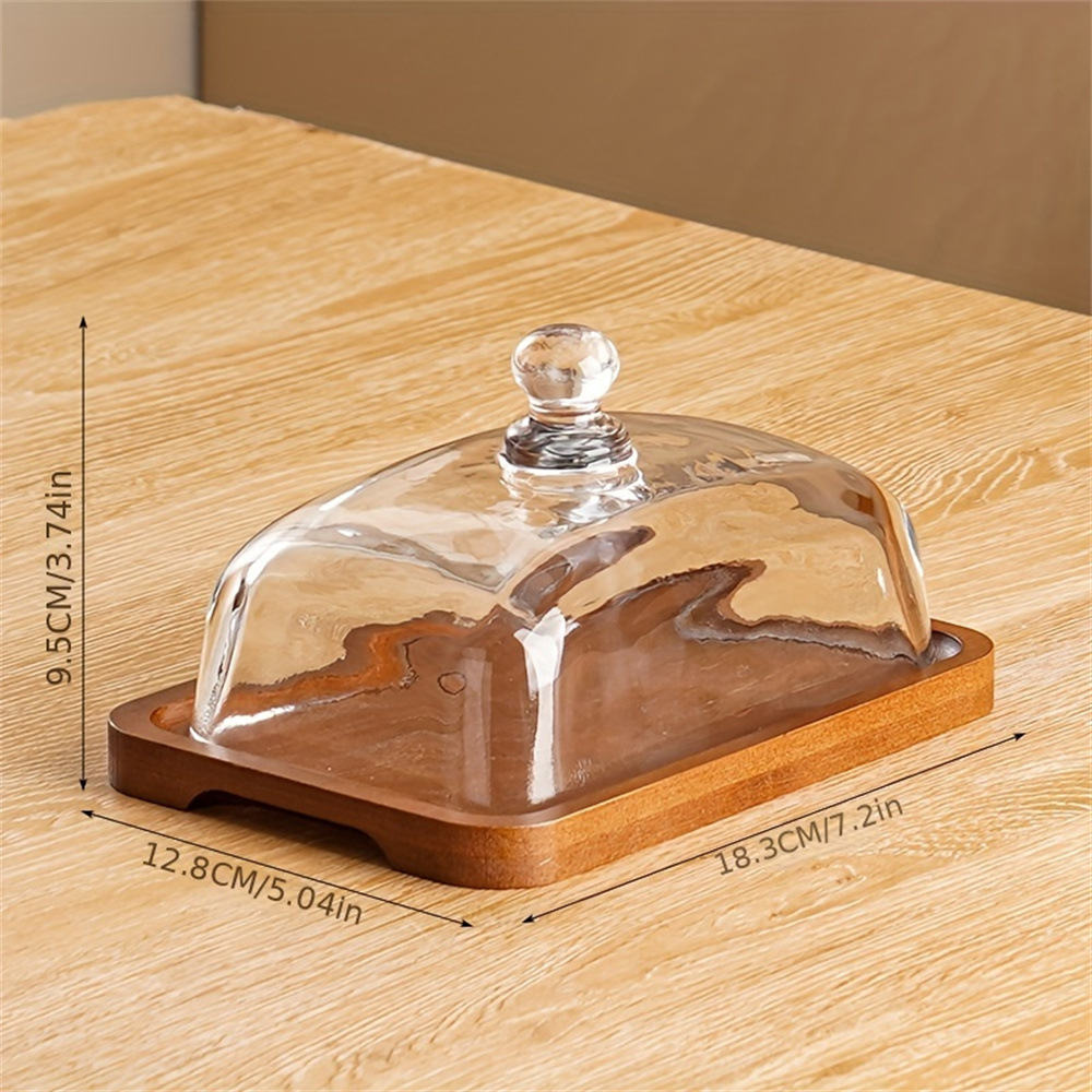 Abito lungo dim sum cake plate [colore legno scuro]]