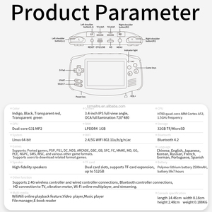 New anbernic rg34xx cầm tay trò chơi giao diện điều khiển màn hình 3.4inch IPS 720*480 xách tay chơi game giao diện điều khiển không dây Wifi tiêu chuẩn hệ thống Linux - Product Image 6