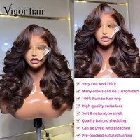 Perruques de luxe en cheveux humains vierges vietnamiens bruts, super double drawn, bouclés et rebondissants, avec closure en dentelle 5x5, densité 300%, 20 pouces