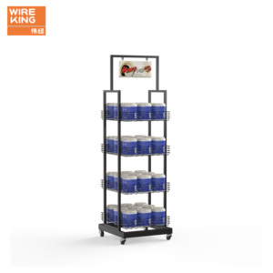 Tùy chỉnh cửa hàng bán lẻ Kim Loại hiển thị đứng mềm uống kẹo hiển thị kệ với bánh xe cho cửa hàng tiện lợi - Product Image 5