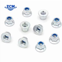 Écrous à insert en nylon métriques 5/16-18, zingués, M5 M14, type à couple prédominant, à bride hexagonale, classe 4.8 et 6.8, certifiés CE