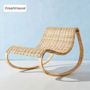 Dreamhause Nordic Rotan Schommelstoel Huis Vrijetijdsbesteding Sofa Stoel Creatieve Lazy Lounge Stoel