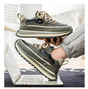 Retro Platform Casual Men's Casual Sports Sneakers Breathable Height Increasing Chunky Sports Shoes - Product Image 5