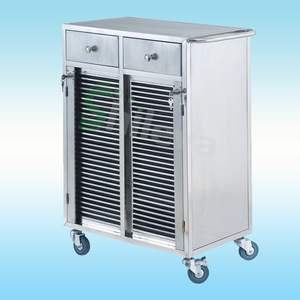 รถเข็นบันทึกข้อมูลทางการแพทย์ Joyful Abundance รุ่น SLV-C4020 ทำจากสแตนเลส สำหรับหอผู้ป่วยในโรงพยาบาล - Product Image 1