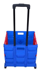 प्लास्टिक पोर्टेबल शॉपिंग कार्ट ट्रॉली और पहियों के साथ कार्ट्स बूट ढहने वाला रोल रोल क्रट 35 किलोग्राम का बॉक्स - Product Image 2