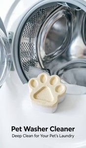 <strong>Washing</strong> <strong>Machine</strong> <strong>Cleaner</strong> for Pet Owners Enzymatic Deep Clean Descaler for Cat &amp; Dog Hair 24 Septic-Safe Tablets - Product Image 5