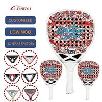Raquette de tennis diamantée personnalisée de haute qualité Qingyu Sport, raquette de padel en fibre de carbone, noyau en mousse EVA, légère, logo personnalisé