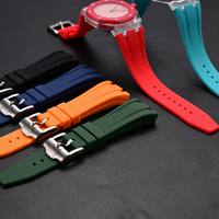 Bracelet de montre en silicone en gros, en stock, compatible avec AP&Swatch Royal Pop, accessoires de remplacement pour bracelet de montre
