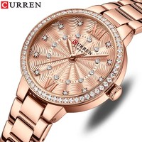 Reloj de Cuarzo CURREN 9085 para Mujer, Elegante y Sencillo, Correa de Acero Inoxidable, Reloj de Pulsera Casual para Dama, Regalo