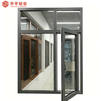 Schlankes Aluminium-Drehfenster mit Maximaler Glasfläche für Zeitgenössische Gebäude-Außenoptik