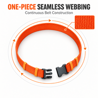 Ceinture de sauvetage pour pompier orange avec sangle en polyester monobloc et boucle à dégagement rapide en nylon 66