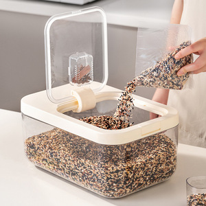 Rice Storage Box Rectangle Seal Lid Insect Proof Kitchen Grain <b>Container</b> For <b>Flour</b> And Rice - Product Image 4