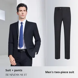 Heren Pakken Twee Stukken Gentleman Formele Zakelijke Professionele Bruiloftsjonkers <span class=keywords><strong>Prom</strong></span> Kleding Pak Voor Mannen - Product Image 2