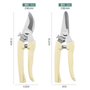 Tijeras de podar de acero inoxidable con mango de plástico, herramienta manual de jardín para recortar plantas - Product Image 3
