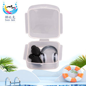 Ensemble de bouchons d'oreilles et de pinces nasales en silicone, résistant à l'eau, protection pour la natation, pour adultes et enfants, emballage plastique - Product Image 2