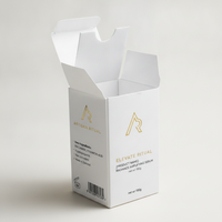 Boîte d'emballage en carton kraft écologique pour l'huile de marula naturelle, présentoir de vente au détail