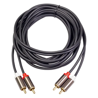 Câble RCA mâle-mâle Saikang HA709 plaqué or/cuivre nu, blindé, gaine PVC, 5m pour lecteurs HDTV et DVD