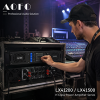 Amplificateur de puissance de classe H 4 canaux AOFO LX41200 LX41500 1200W 1500W avec transformateur toroïdal pour scène et karaoké