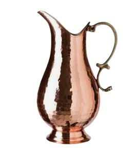 Designer Handle Reliable and Durable Copper Water <b>Jug</b> for Multi Use Handmade Metal Water <b>Jug</b> Juice <b>Milk</b> Pitcher - Product Image 1